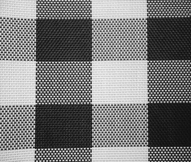 Ukeler Placemats Set of 6- Buffalo Check Placemats Crossweave Plaid Woven Placemats Washable Kitchen Table Mats, Black and White - Image 4